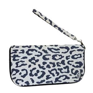 BYTAVI Gray Leopard Print Wallet Wristlet